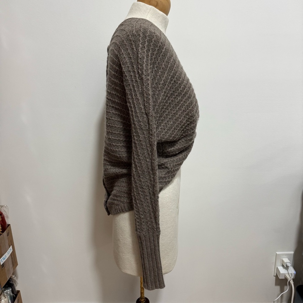 Vintage Moda International Reversible Sweater Women Medium Twist Button Wool Moh - Picture 8 of 13